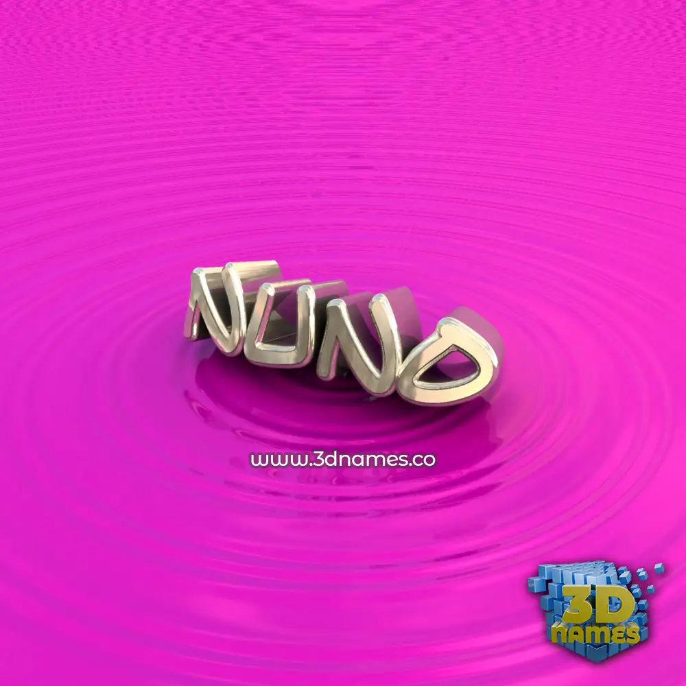 nuno in Pink Graffiti style - 3D name wallpaper