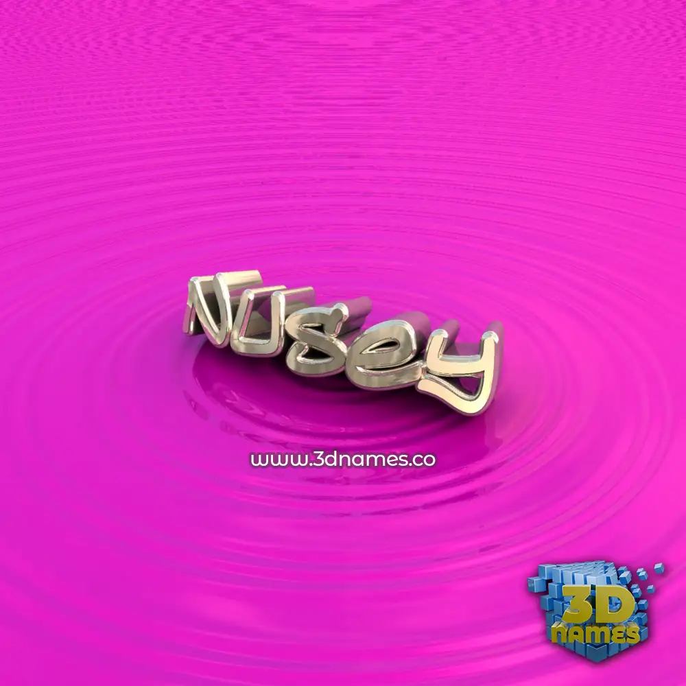 nusey in Pink Graffiti style - 3D name wallpaper