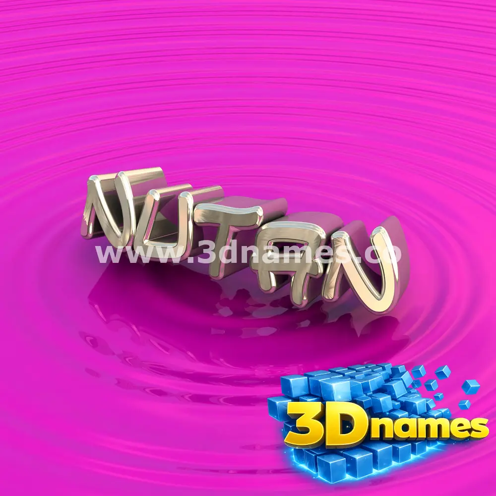 nutan in Pink Graffiti style - 3D name wallpaper