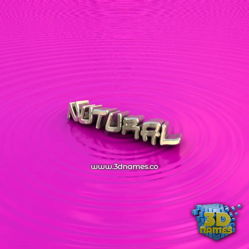 nutural in Pink Graffiti style - 3D name wallpaper
