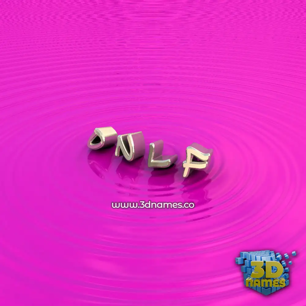 o n l f in Pink Graffiti style - 3D name wallpaper