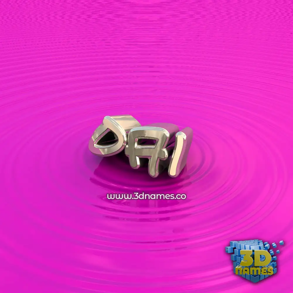oai in Pink Graffiti style - 3D name wallpaper