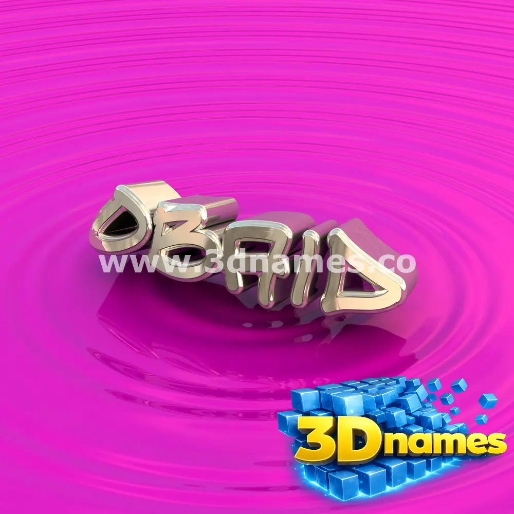 obaid in Pink Graffiti style - 3D name wallpaper