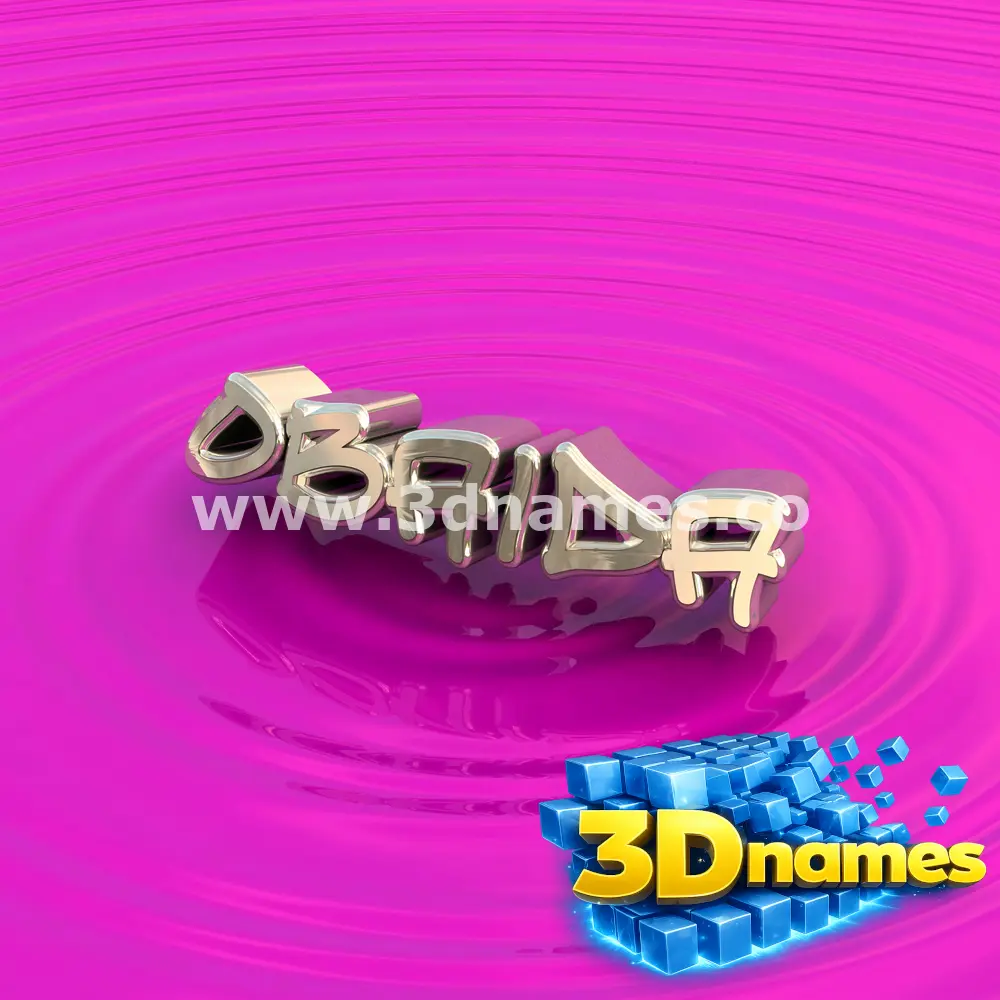 obaida in Pink Graffiti style - 3D name wallpaper
