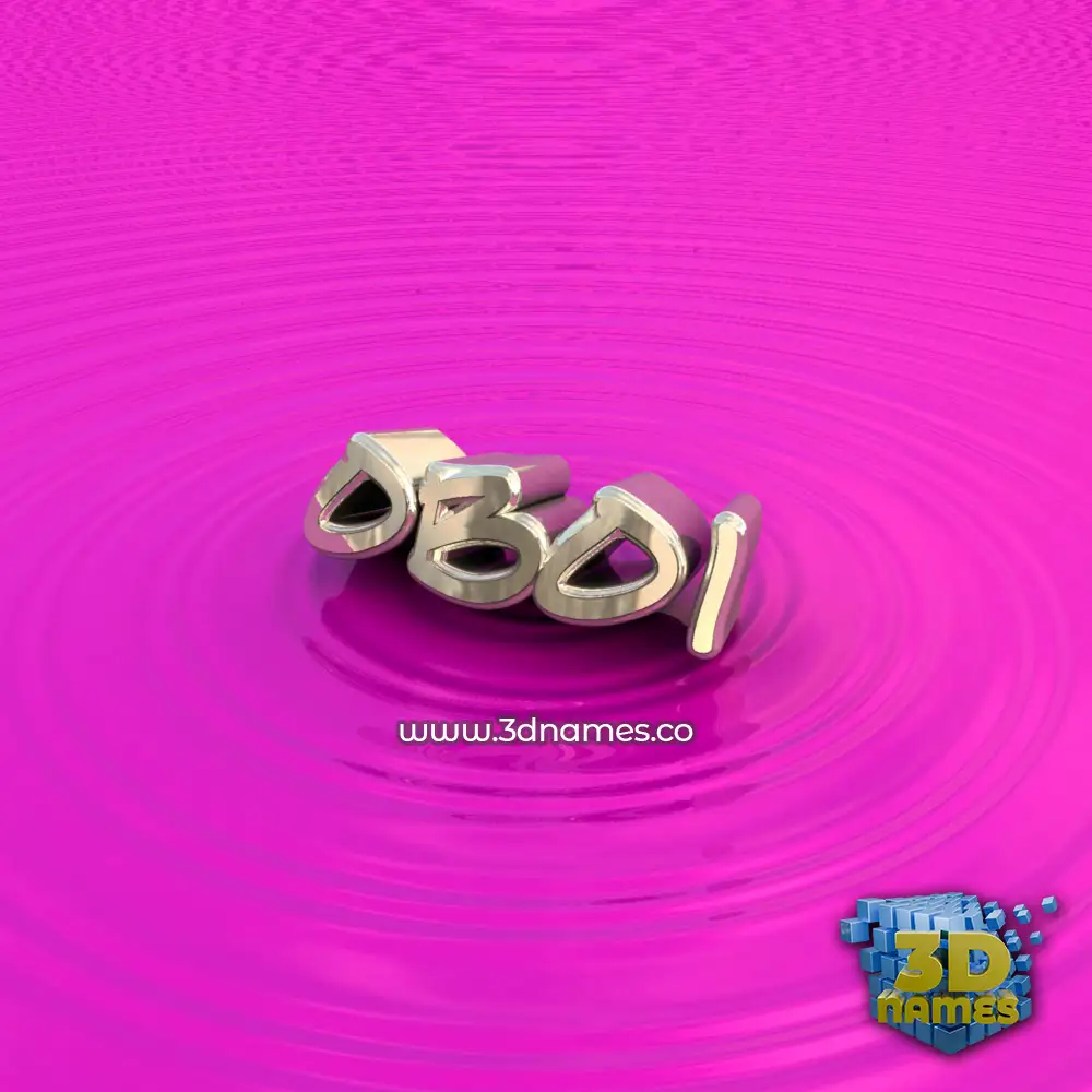 oboi in Pink Graffiti style - 3D name wallpaper