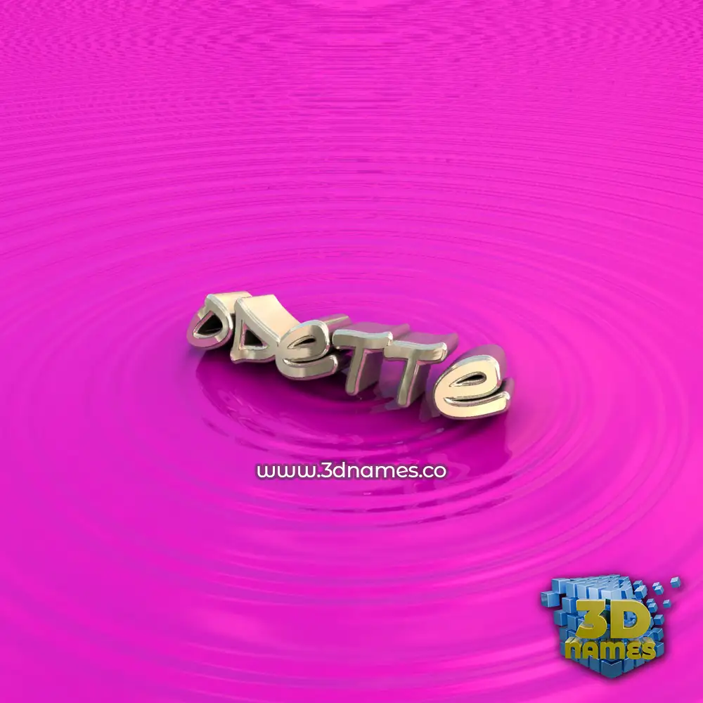 odette in Pink Graffiti style - 3D name wallpaper