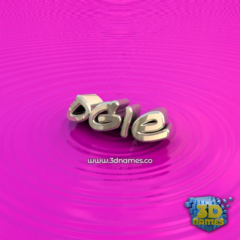 ogie in Pink Graffiti style - 3D name wallpaper