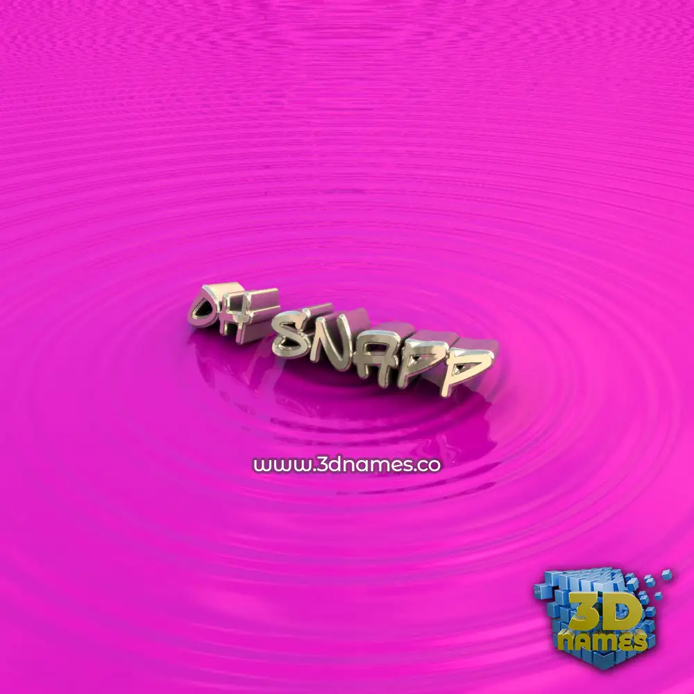 oh snapp in Pink Graffiti style - 3D name wallpaper
