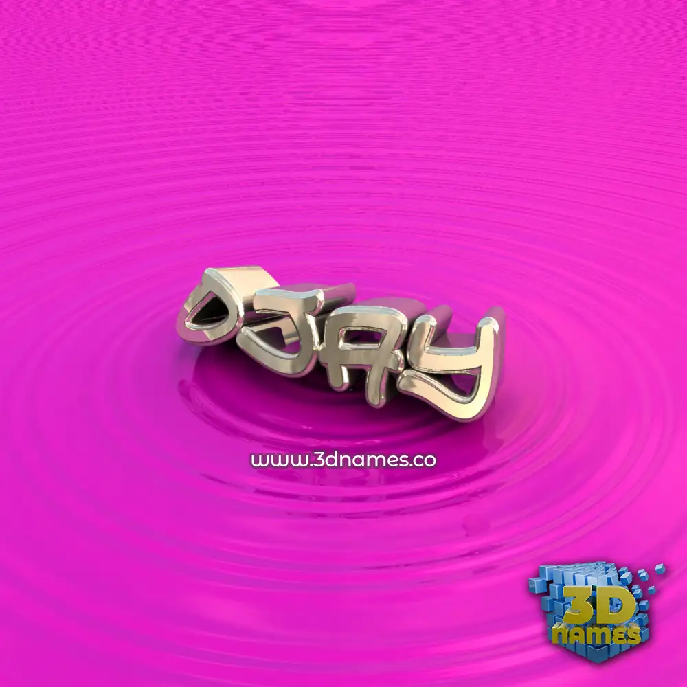 ojay in Pink Graffiti style - 3D name wallpaper