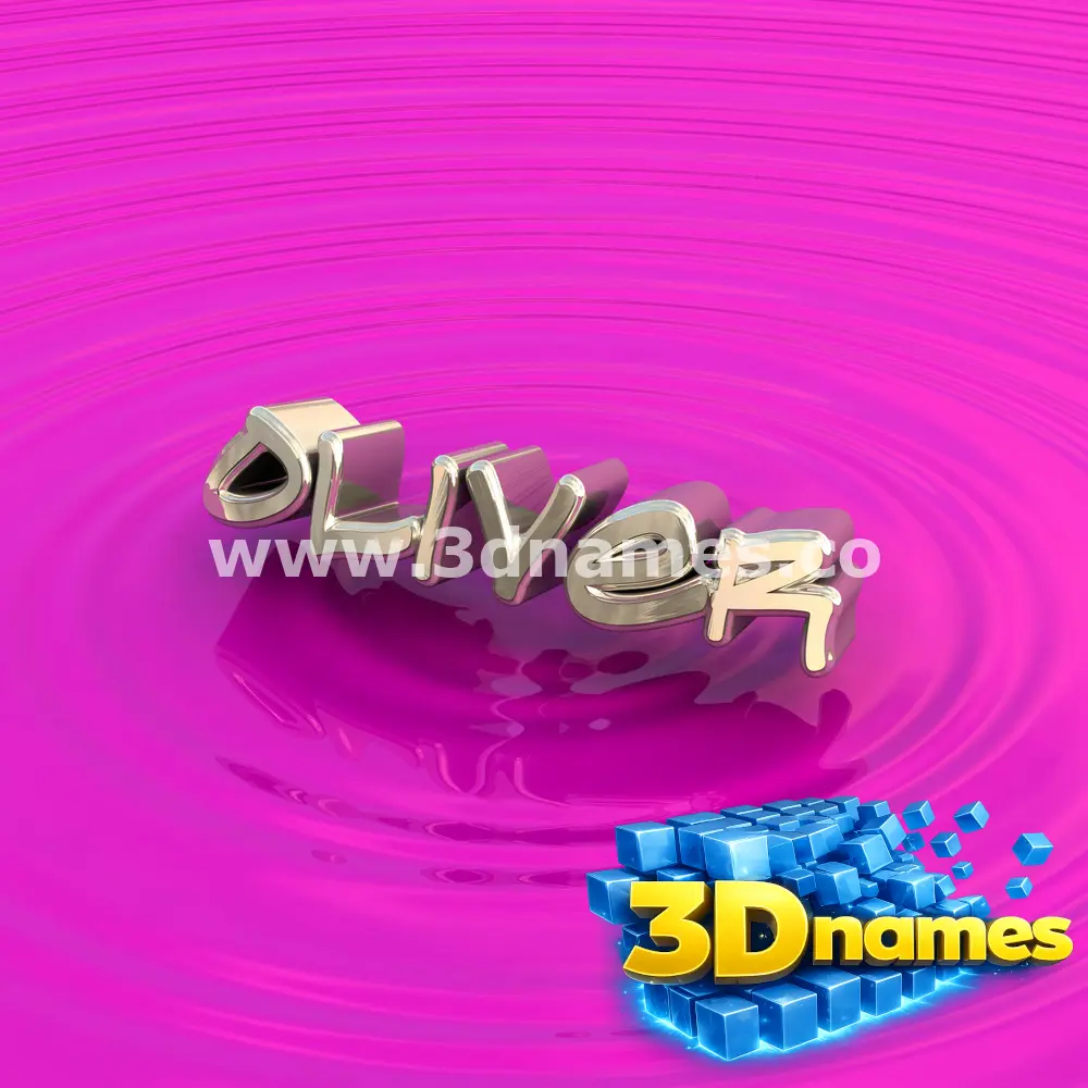 oliver in Pink Graffiti style - 3D name wallpaper