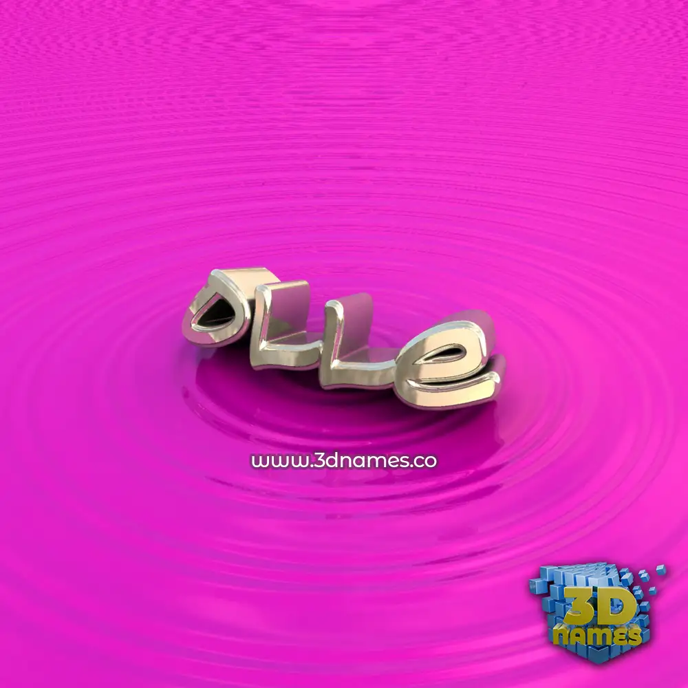 olle in Pink Graffiti style - 3D name wallpaper
