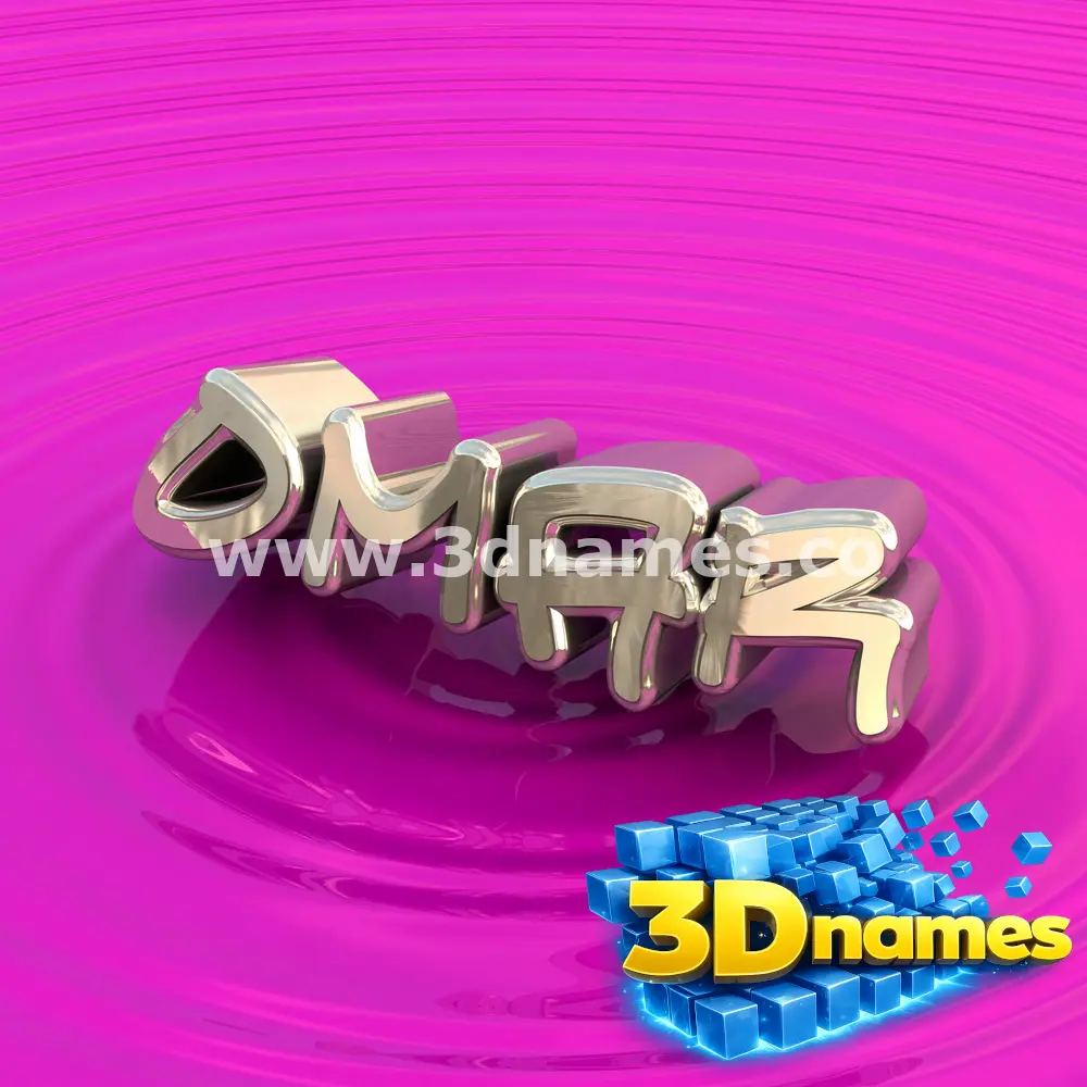 omar in Pink Graffiti style - 3D name wallpaper