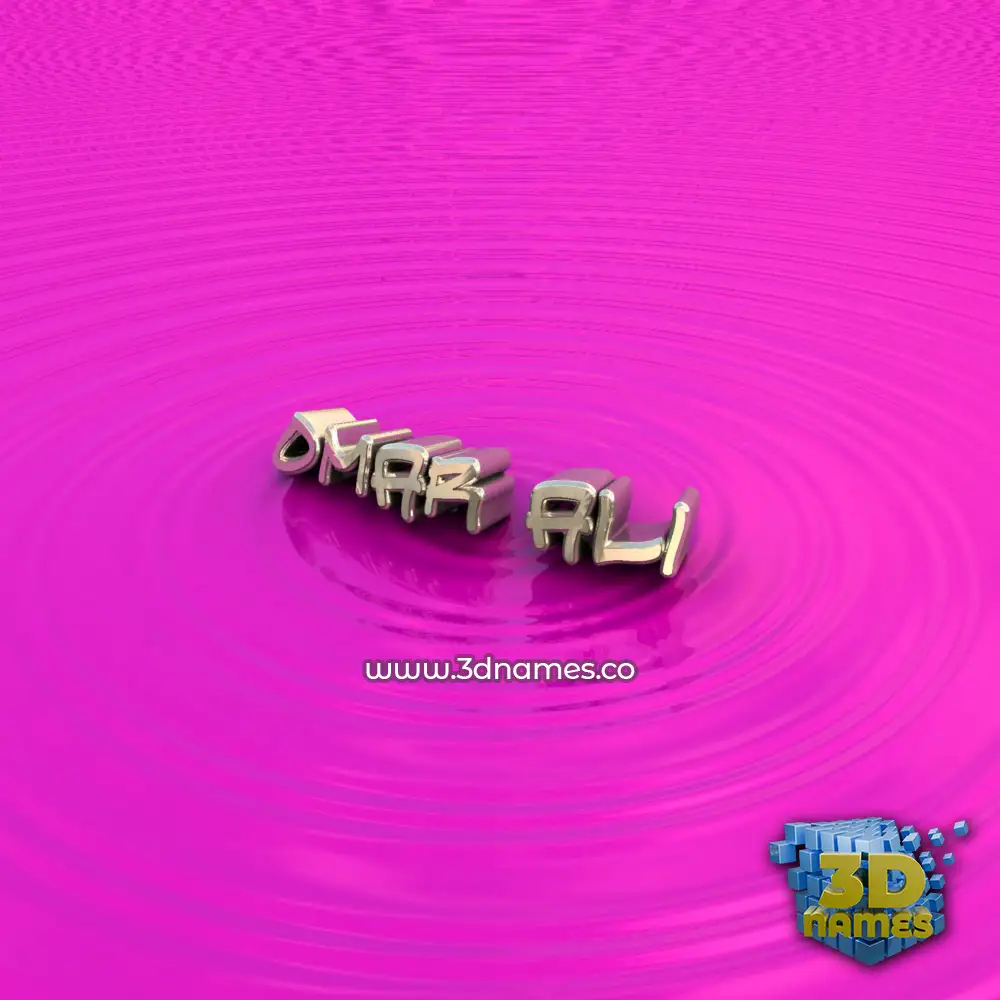 omar ali in Pink Graffiti style - 3D name wallpaper