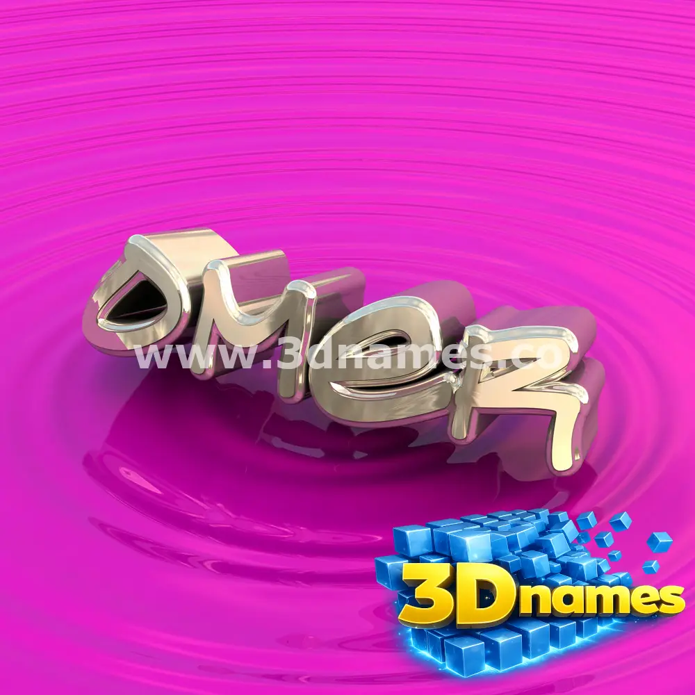 omer in Pink Graffiti style - 3D name wallpaper