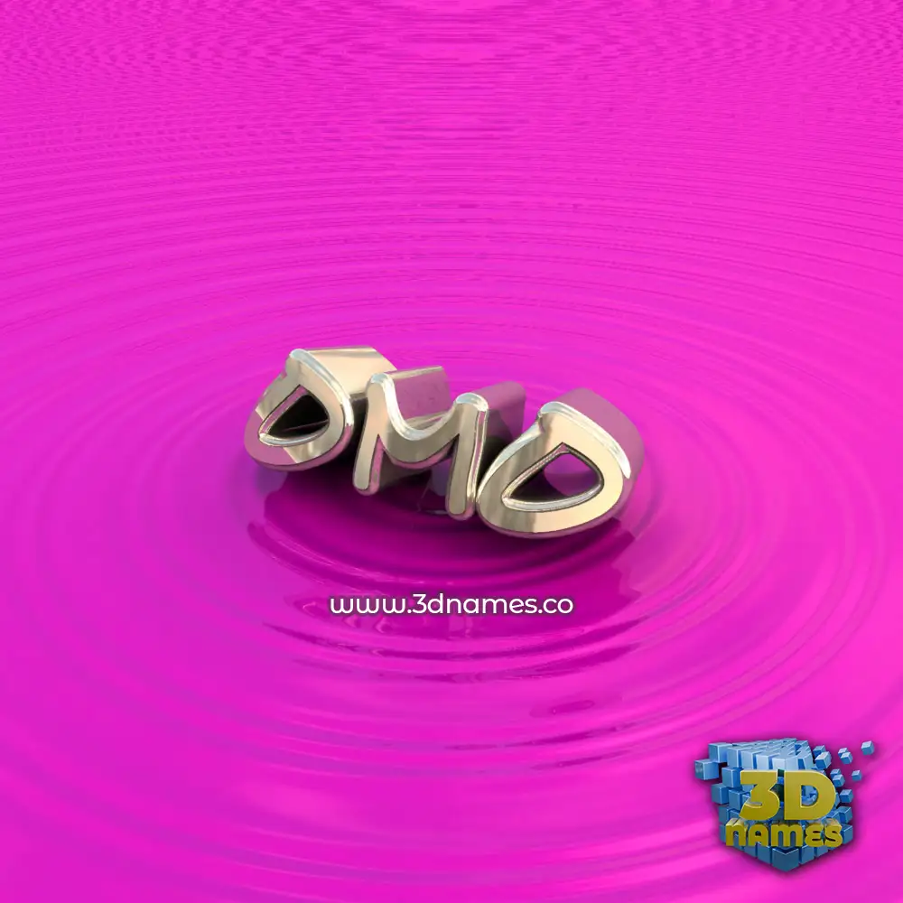 omo in Pink Graffiti style - 3D name wallpaper