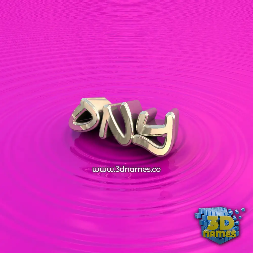 ony in Pink Graffiti style - 3D name wallpaper