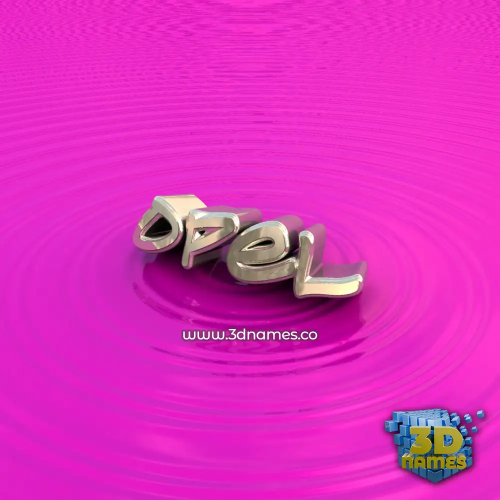 opel in Pink Graffiti style - 3D name wallpaper