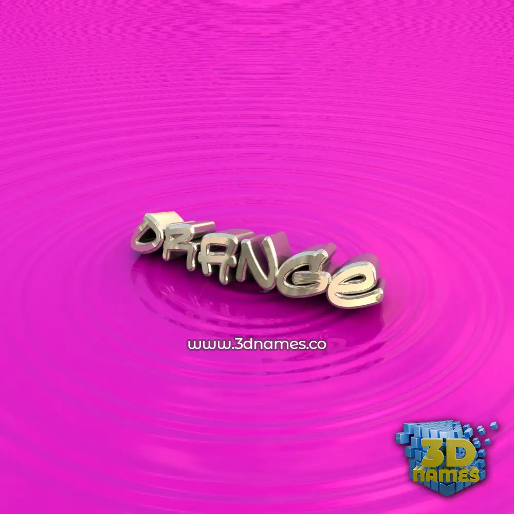 orange in Pink Graffiti style - 3D name wallpaper