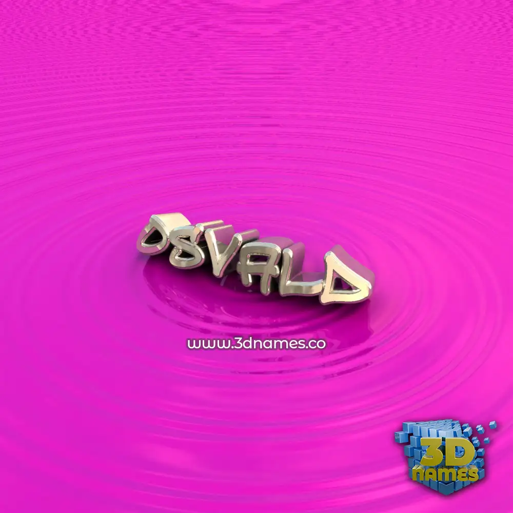 osvald in Pink Graffiti style - 3D name wallpaper