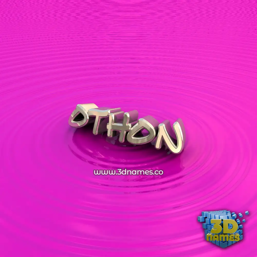 othon in Pink Graffiti style - 3D name wallpaper