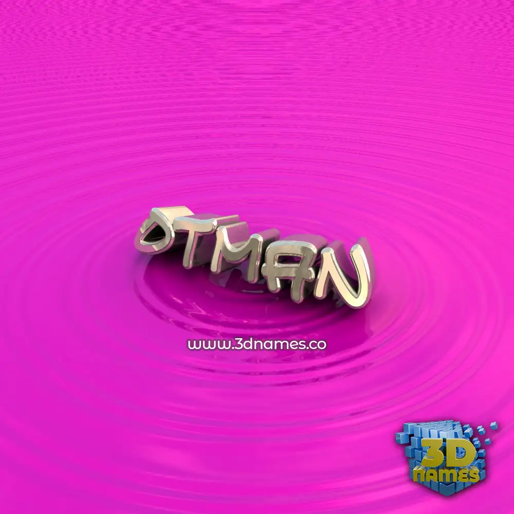 otman in Pink Graffiti style - 3D name wallpaper