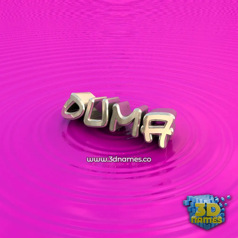 ouma in Pink Graffiti style - 3D name wallpaper