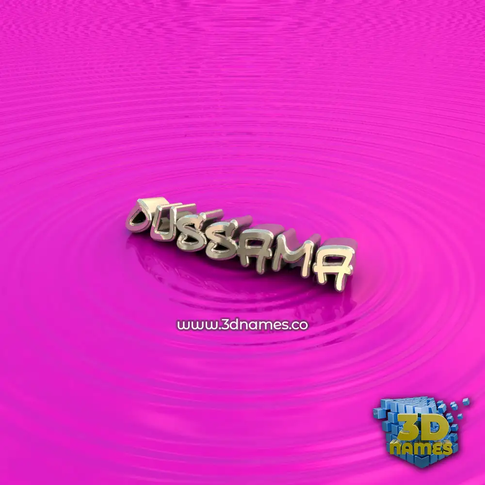 oussama in Pink Graffiti style - 3D name wallpaper