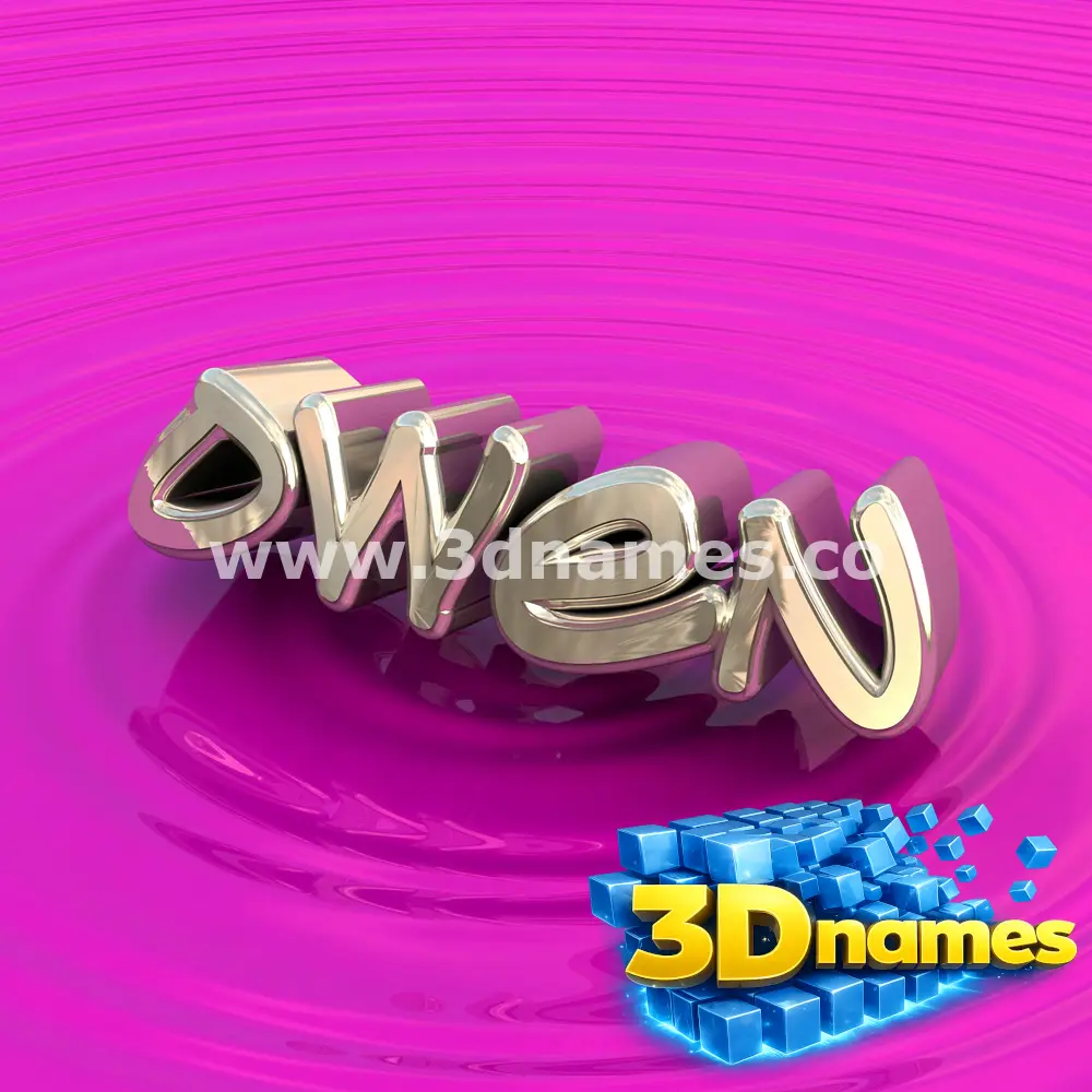 owen in Pink Graffiti style - 3D name wallpaper