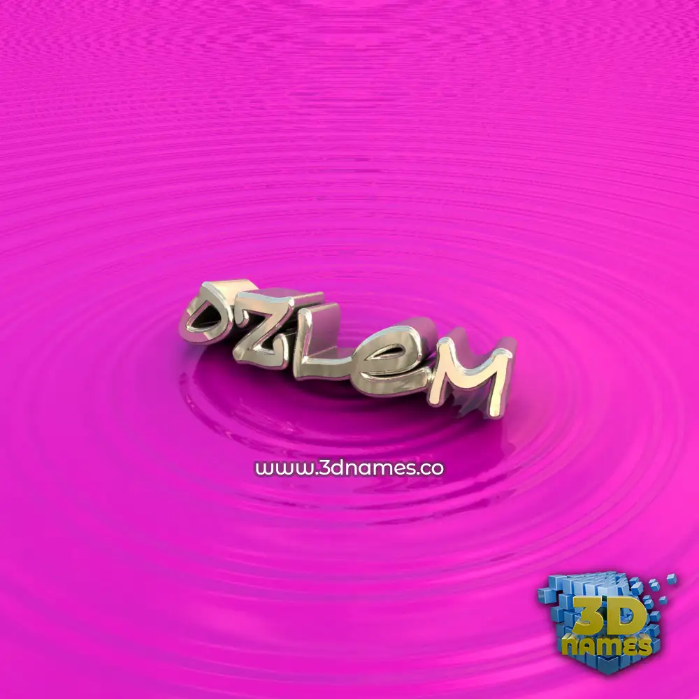 ozlem in Pink Graffiti style - 3D name wallpaper