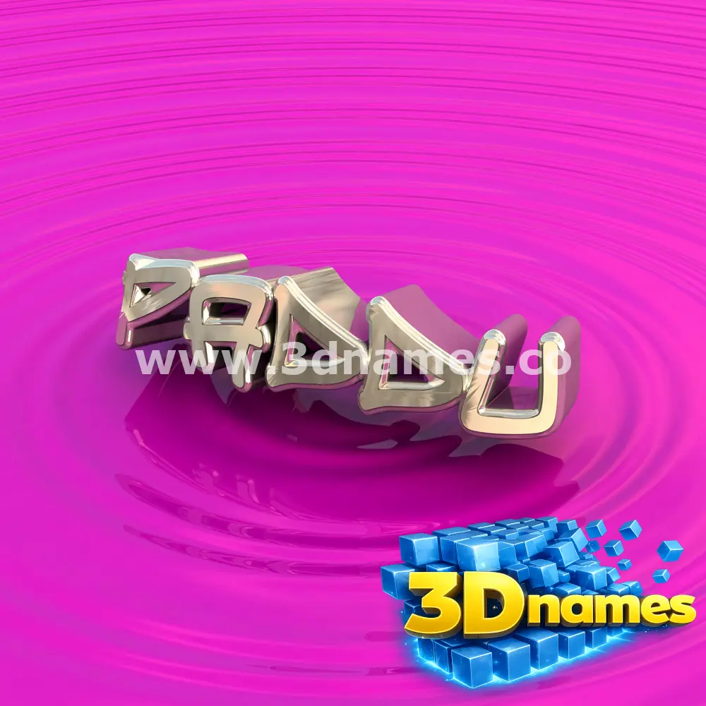 paddu in Pink Graffiti style - 3D name wallpaper