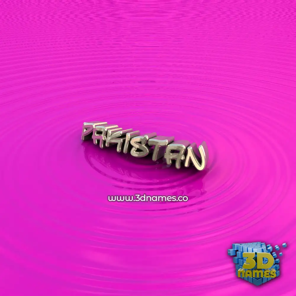 pakistan in Pink Graffiti style - 3D name wallpaper