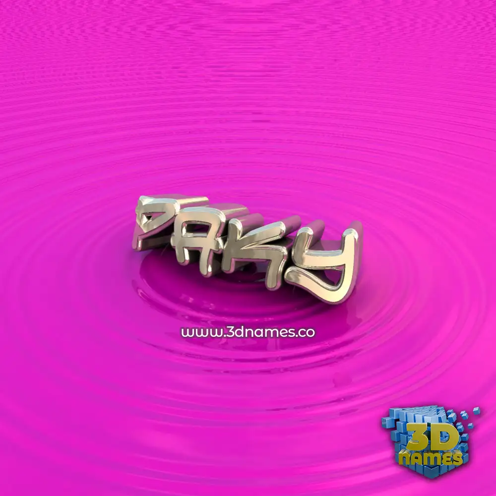 paky in Pink Graffiti style - 3D name wallpaper