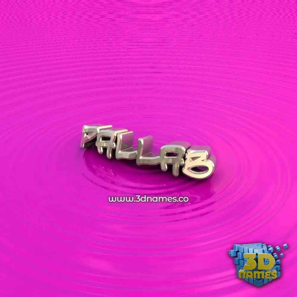 pallab in Pink Graffiti style - 3D name wallpaper