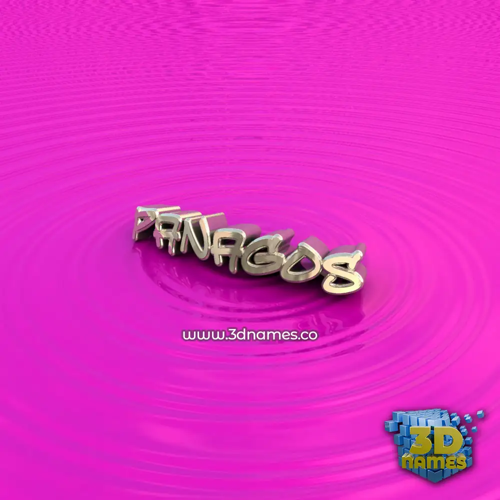 panagos in Pink Graffiti style - 3D name wallpaper