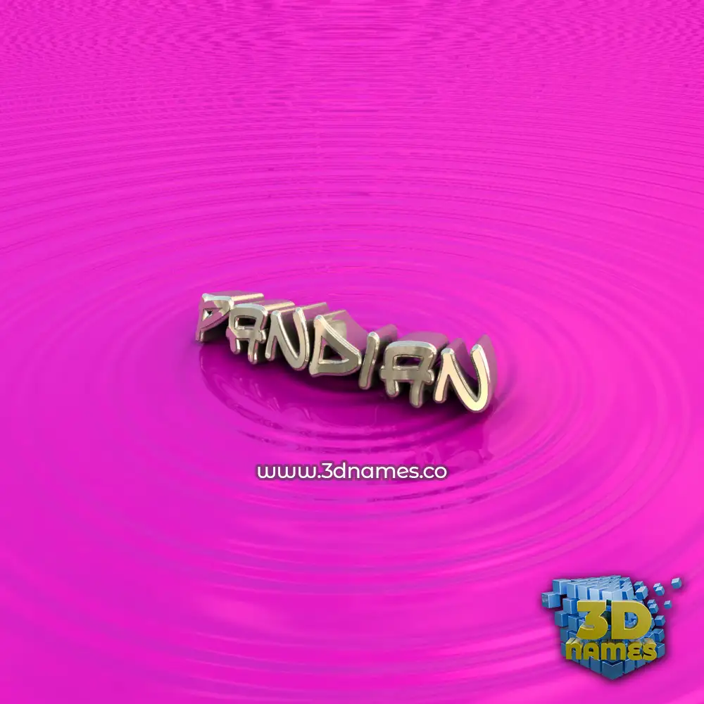 pandian in Pink Graffiti style - 3D name wallpaper