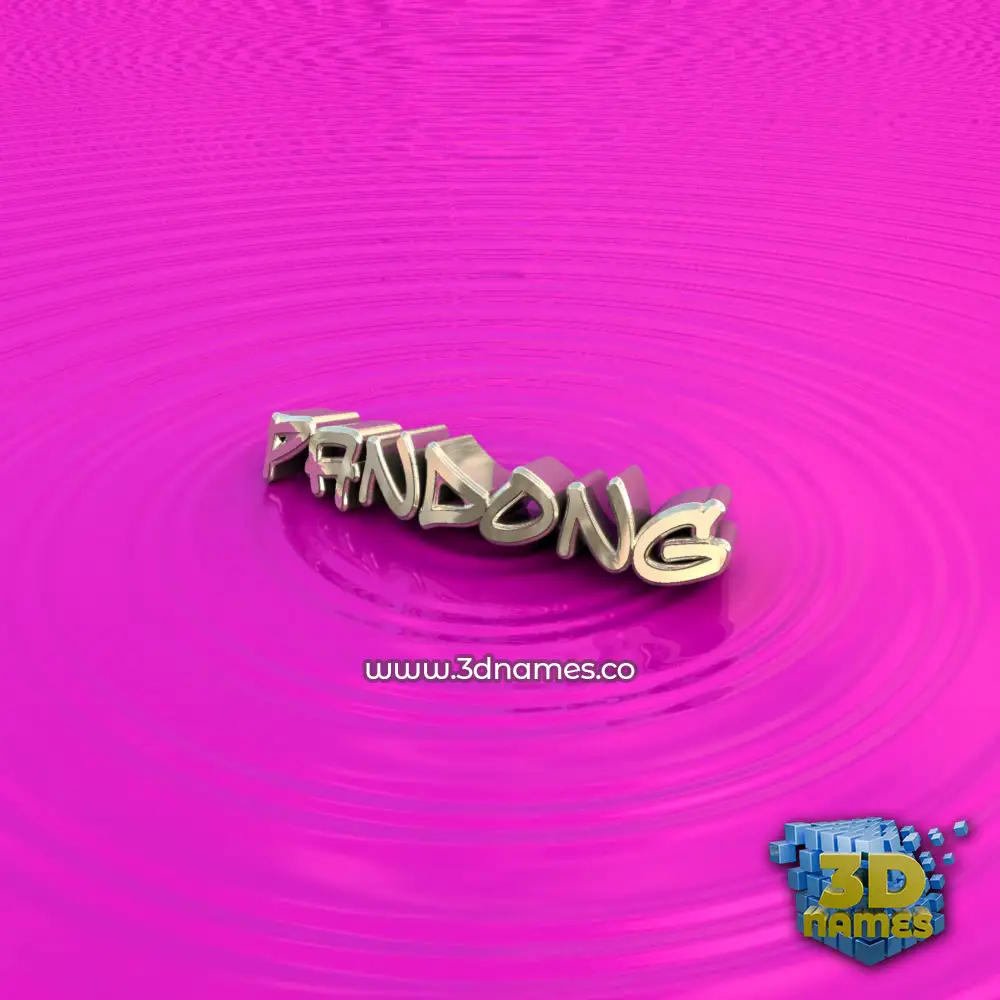 pandong in Pink Graffiti style - 3D name wallpaper
