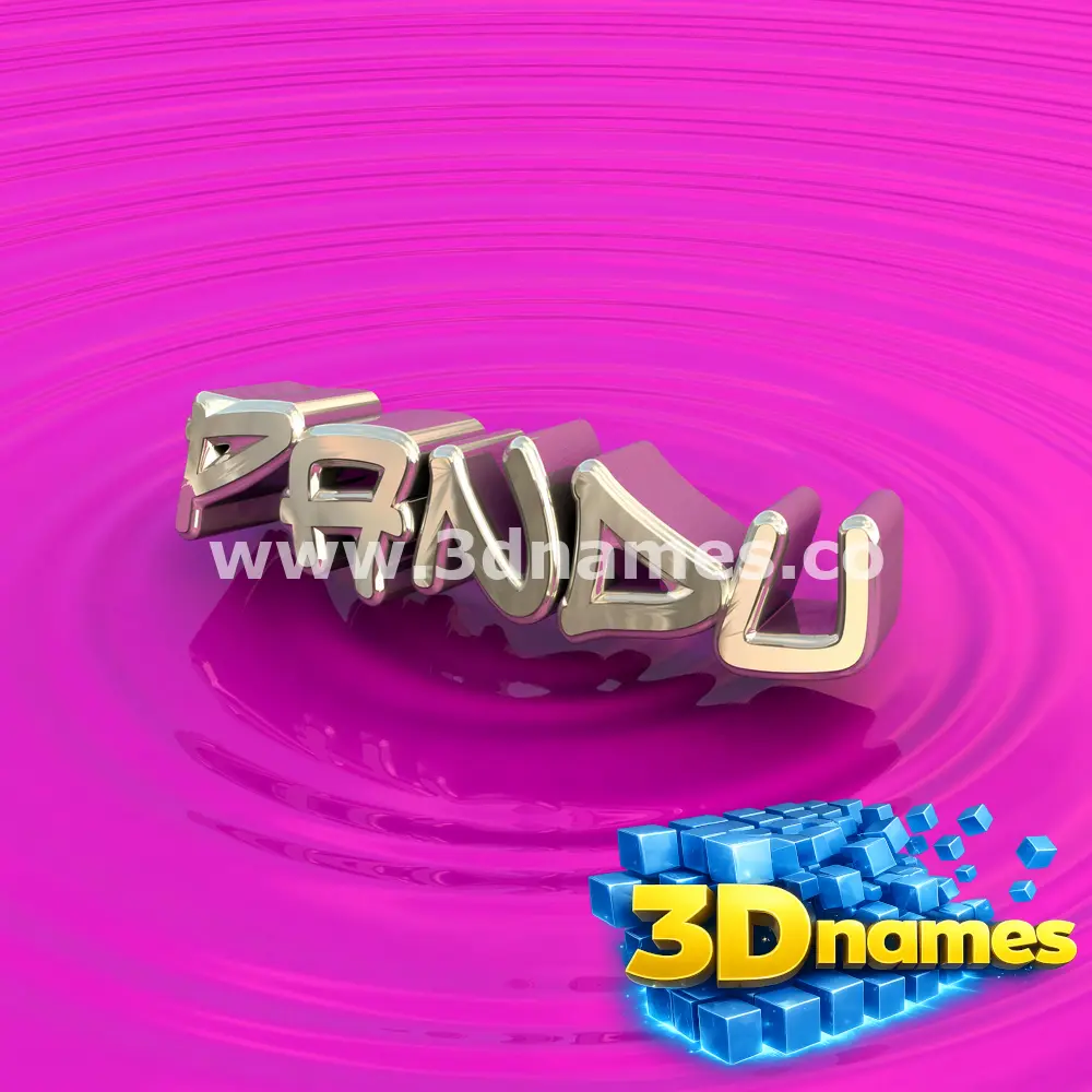 pandu in Pink Graffiti style - 3D name wallpaper