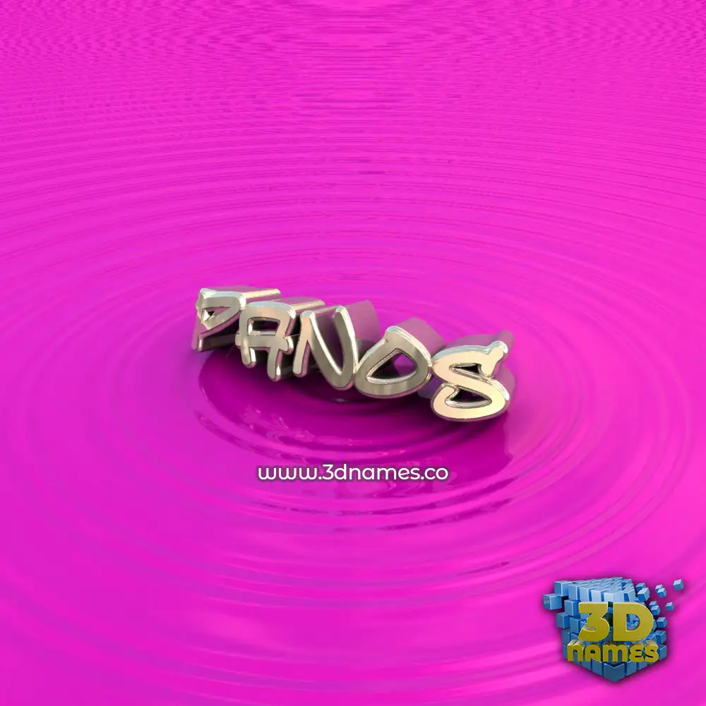 panos in Pink Graffiti style - 3D name wallpaper