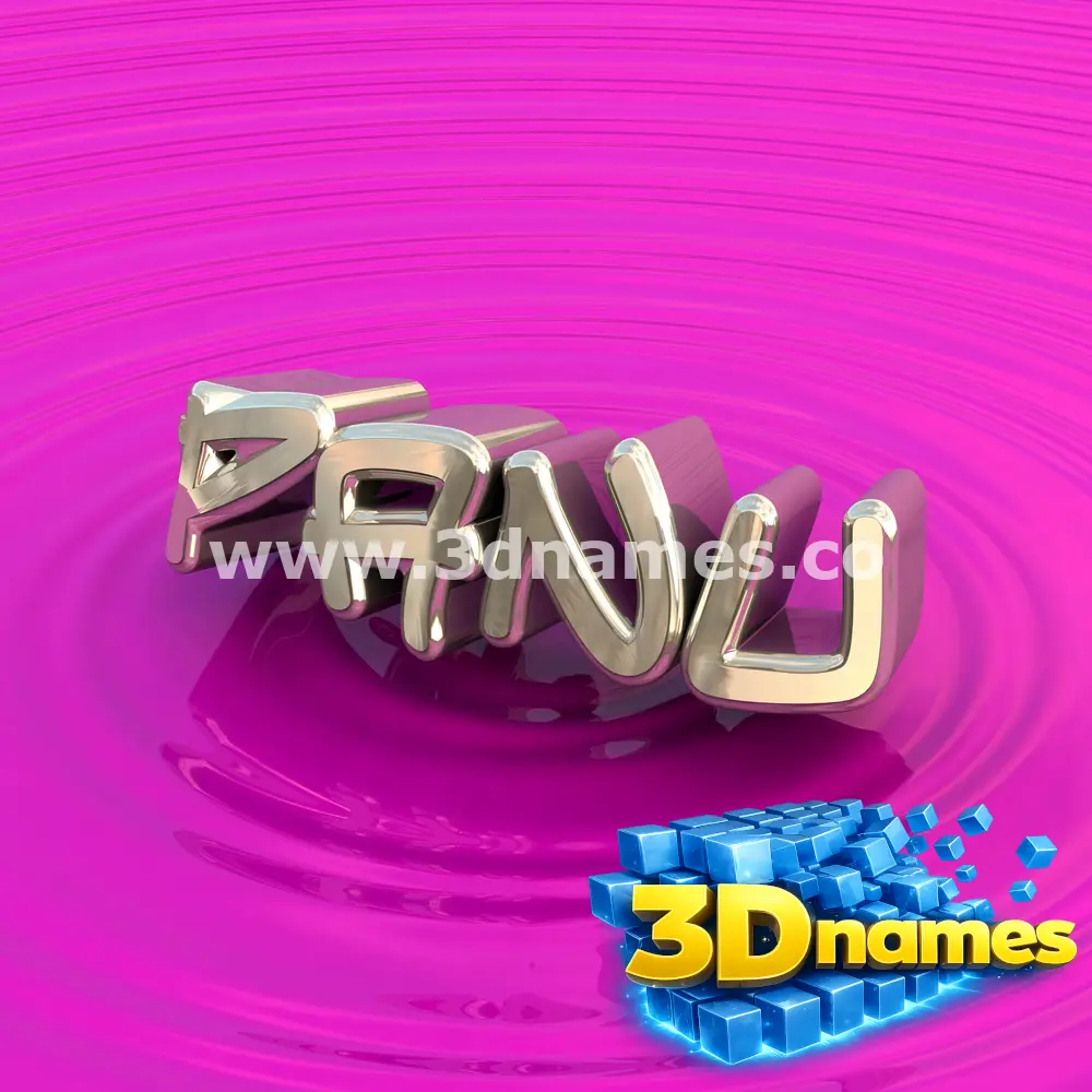 panu in Pink Graffiti style - 3D name wallpaper