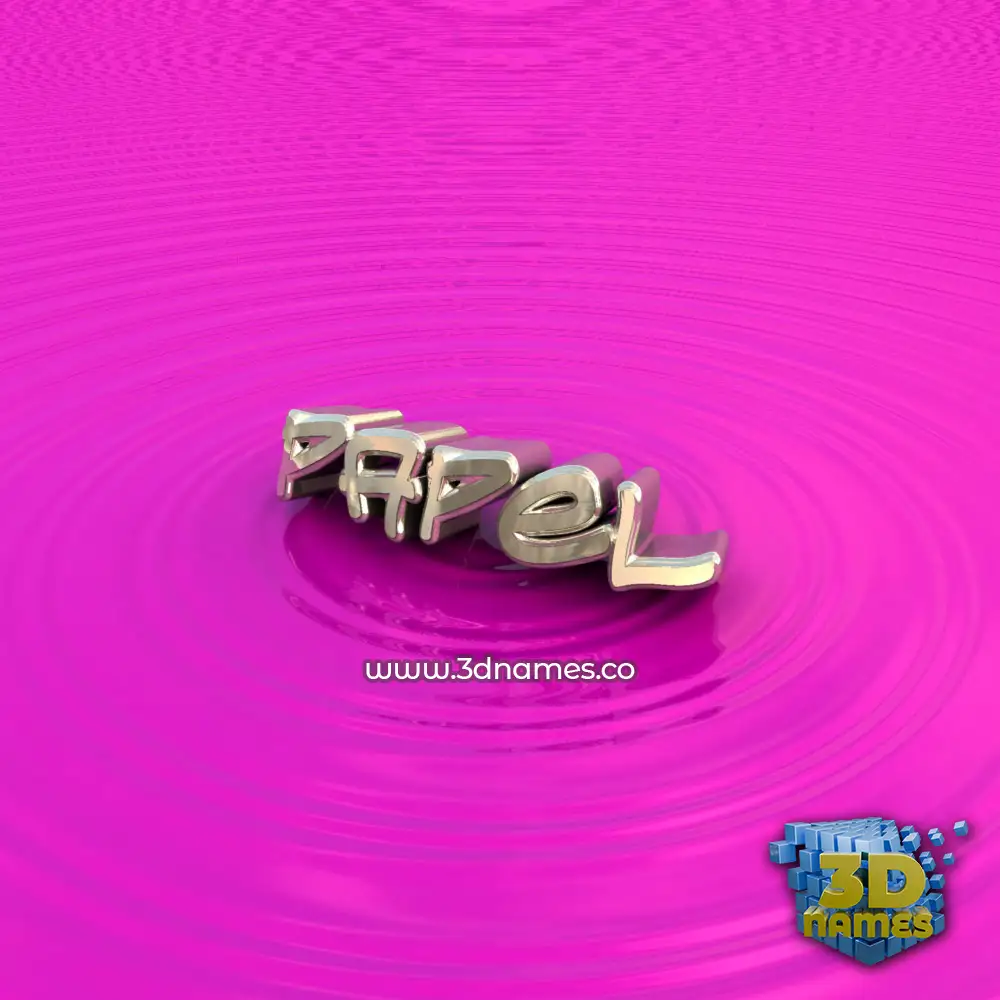 papel in Pink Graffiti style - 3D name wallpaper