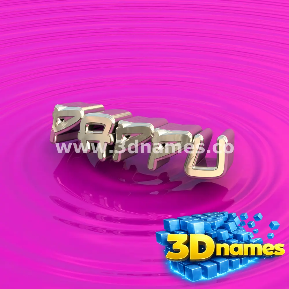 pappu in Pink Graffiti style - 3D name wallpaper