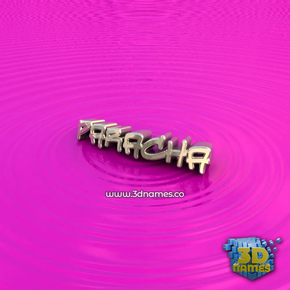 paracha in Pink Graffiti style - 3D name wallpaper