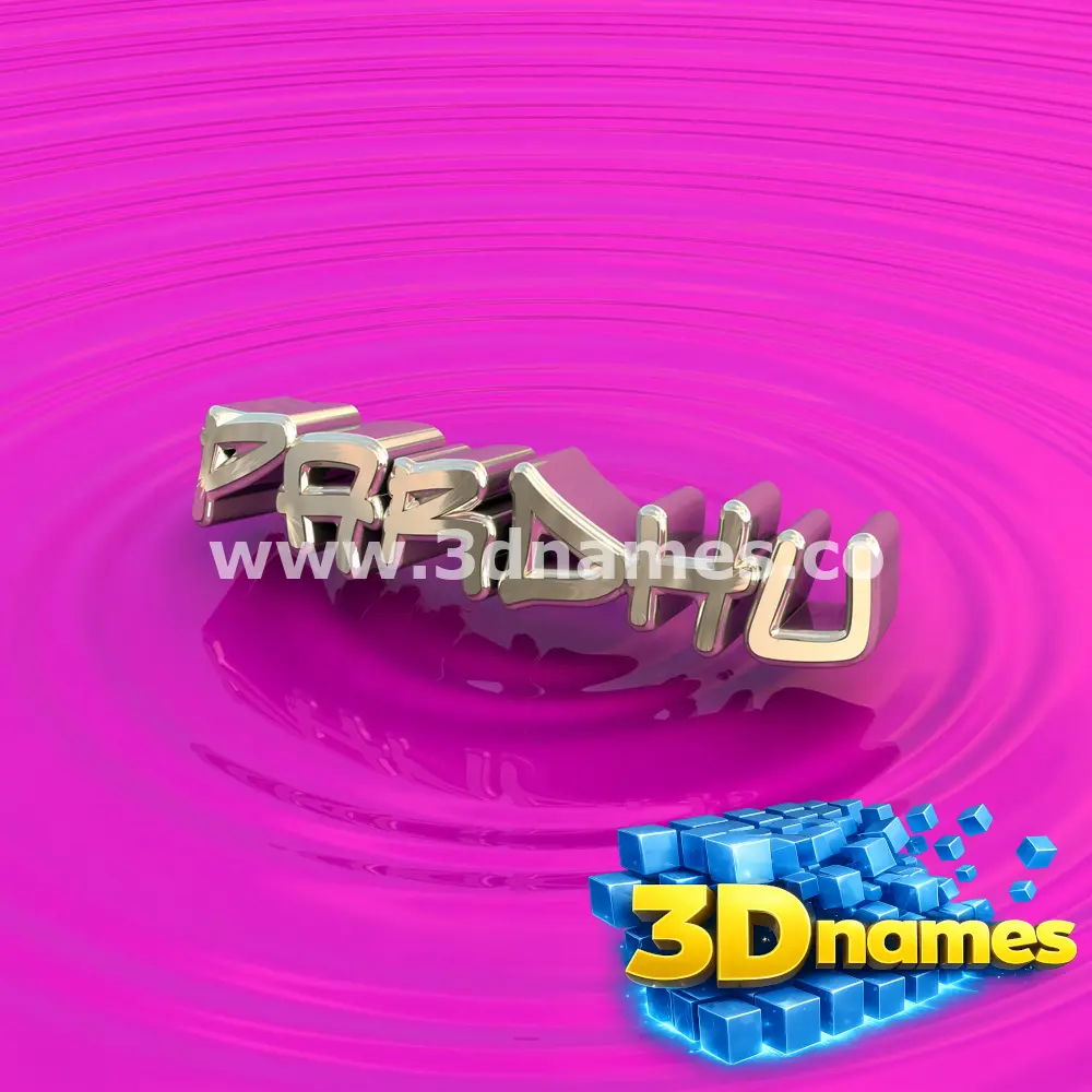 pardhu in Pink Graffiti style - 3D name wallpaper