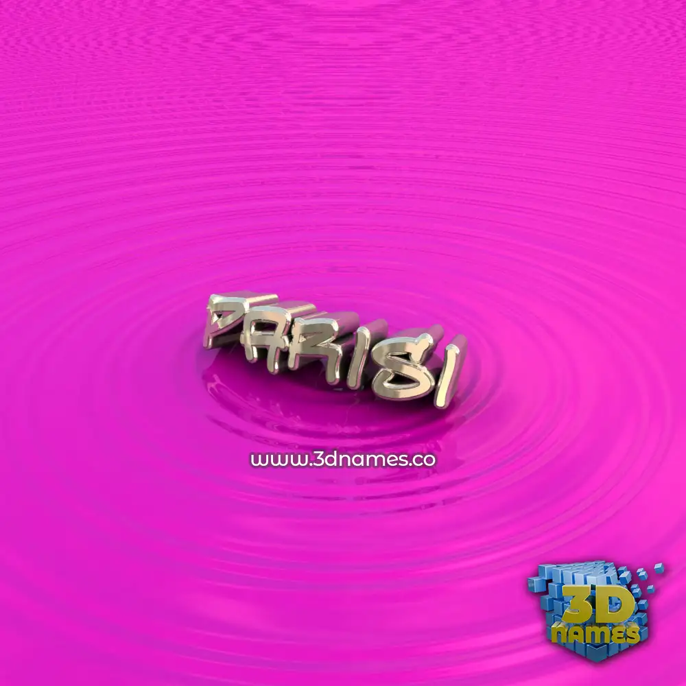 parisi in Pink Graffiti style - 3D name wallpaper