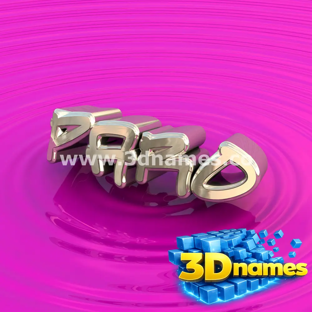 paro in Pink Graffiti style - 3D name wallpaper
