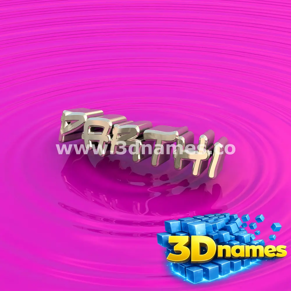 parthi in Pink Graffiti style - 3D name wallpaper