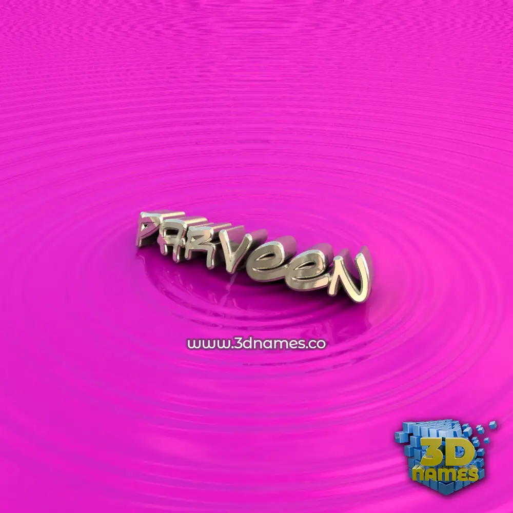 parveen in Pink Graffiti style - 3D name wallpaper