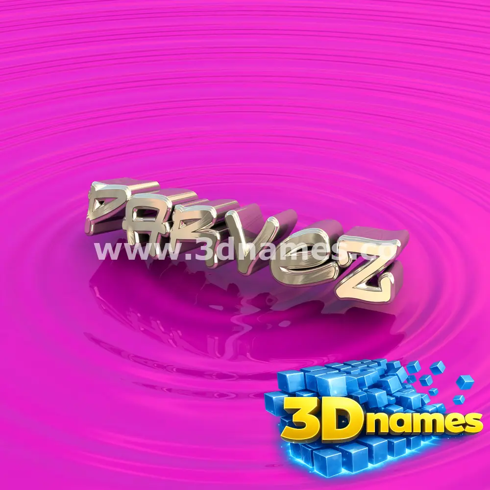 parvez in Pink Graffiti style - 3D name wallpaper