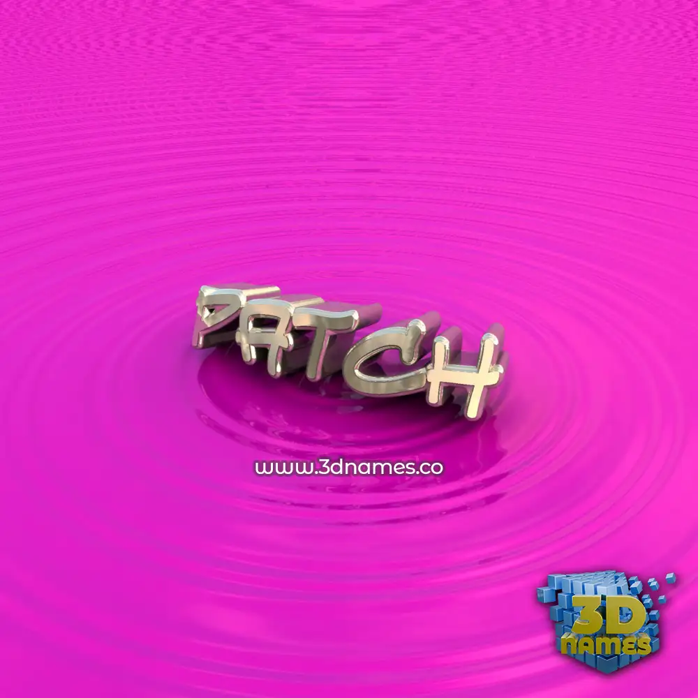 patch in Pink Graffiti style - 3D name wallpaper