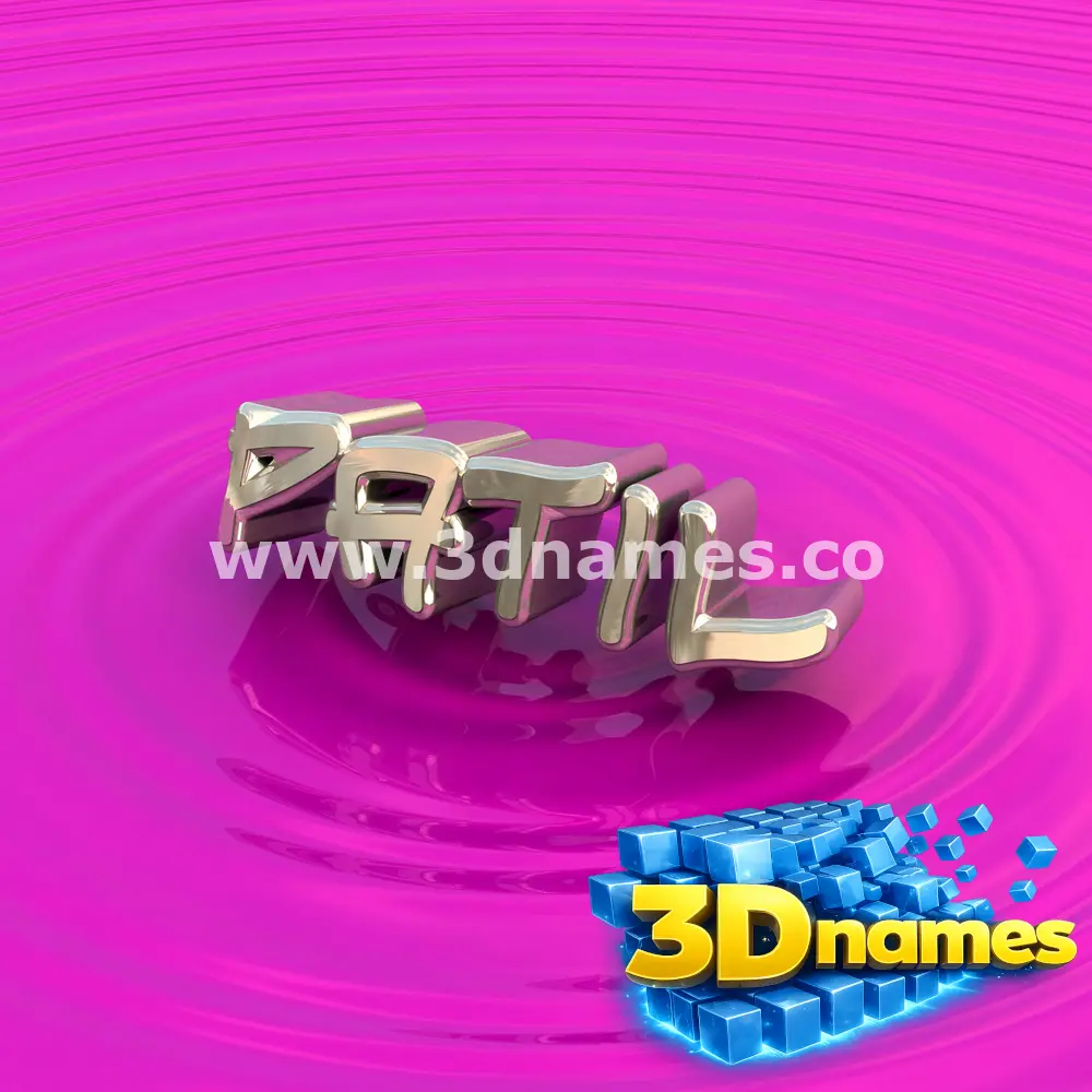 patil in Pink Graffiti style - 3D name wallpaper